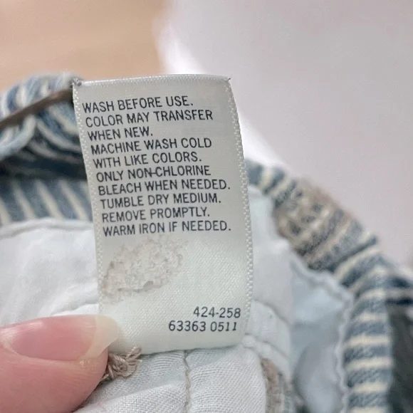 Vintage OshKosh BGosh Vestbak Pinstripe Overalls Baby 9 Month Railroad Conductor - Picture 6 of 6